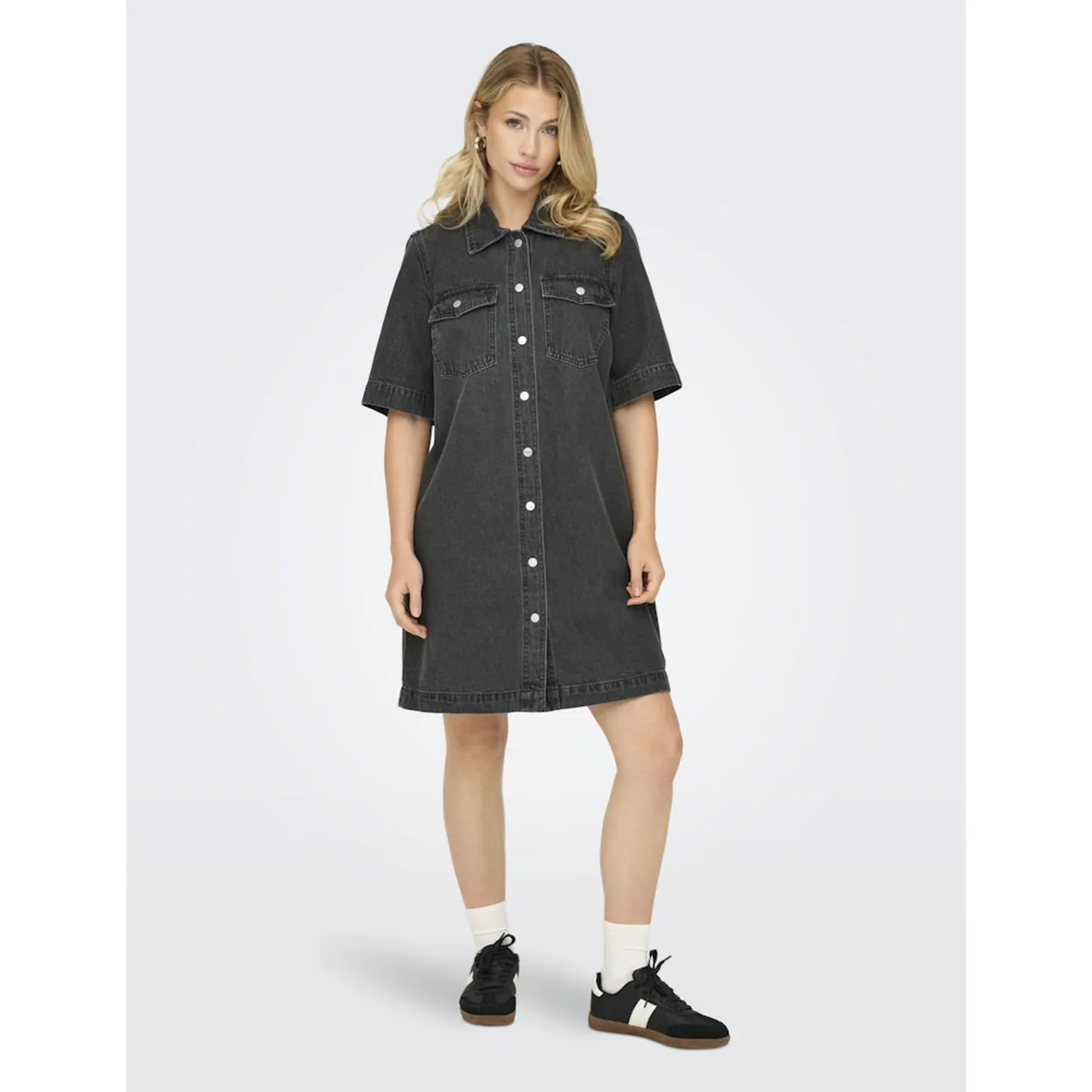 ONLBELLE S/S BUTTON DRESS DNM