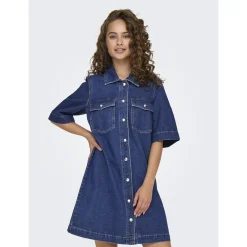 ONLBELLE S/S BUTTON DRESS DNM