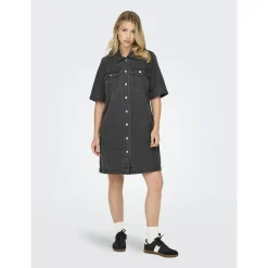 ONLBELLE S/S BUTTON DRESS DNM