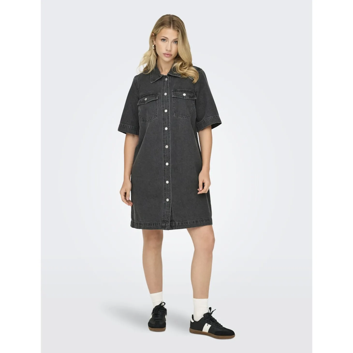 ONLBELLE S/S BUTTON DRESS DNM