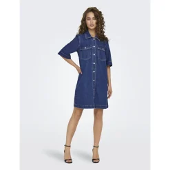 ONLBELLE S/S BUTTON DRESS DNM