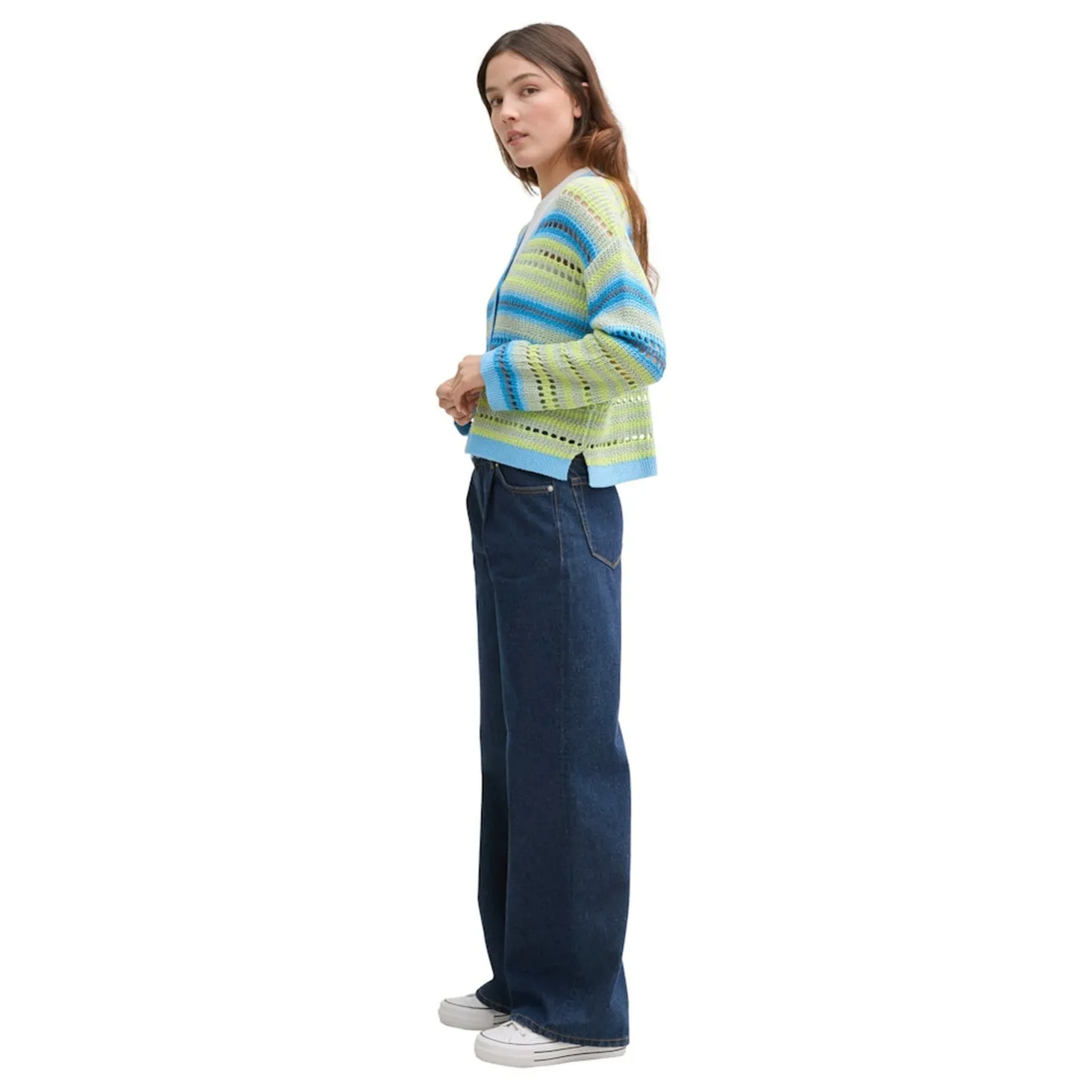 Open knit cardigan