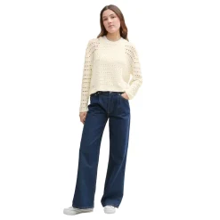 Open knit pullover