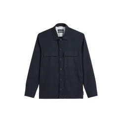Overshirt with bowling collar,