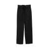 Paperbag wide leg pants