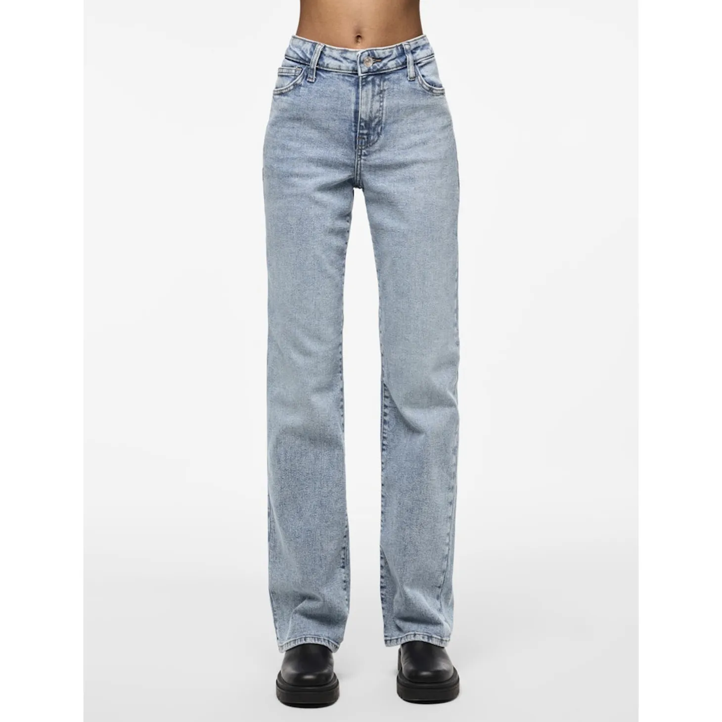 PCKELLY MW STRAIGHT JEANS LB30