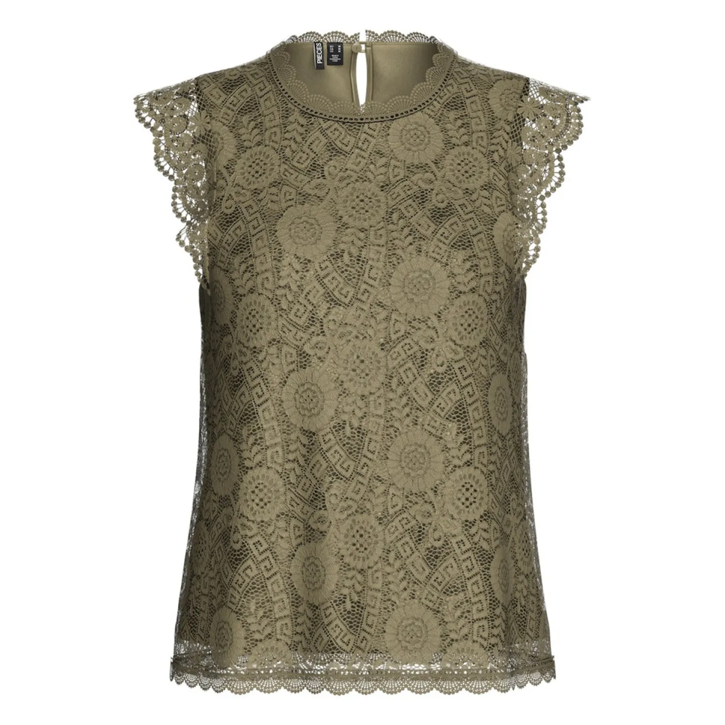 PCOLLINE SL LACE TOP WVN NOOS