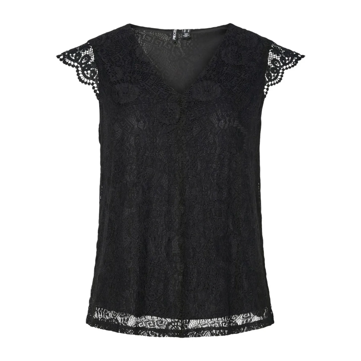 PCOLLINE SL LACE V-NECK TOP WV