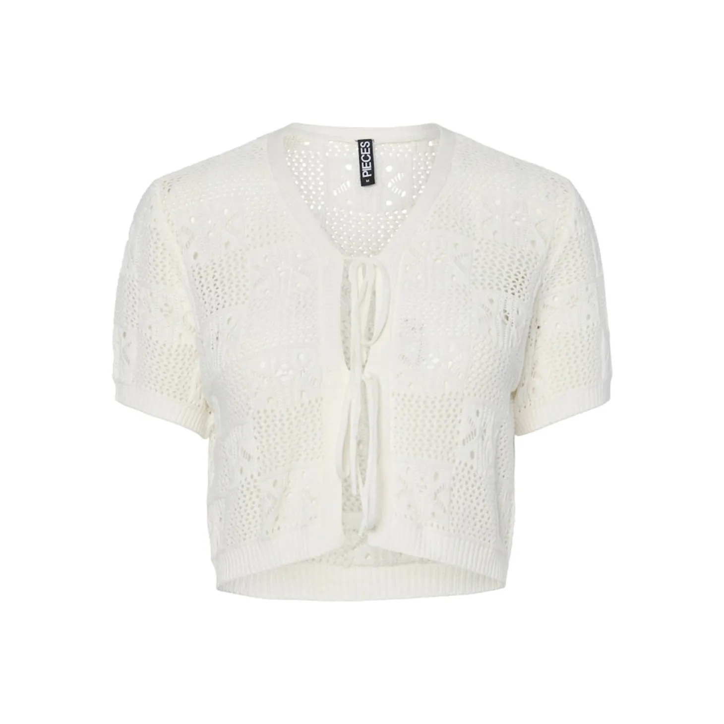 PCTAMA SS CROPPED TIE KNIT CAR