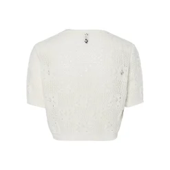 PCTAMA SS CROPPED TIE KNIT CAR