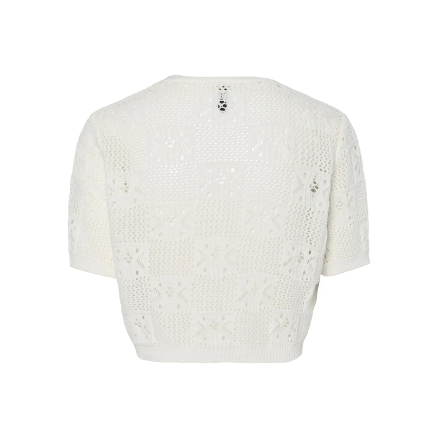 PCTAMA SS CROPPED TIE KNIT CAR