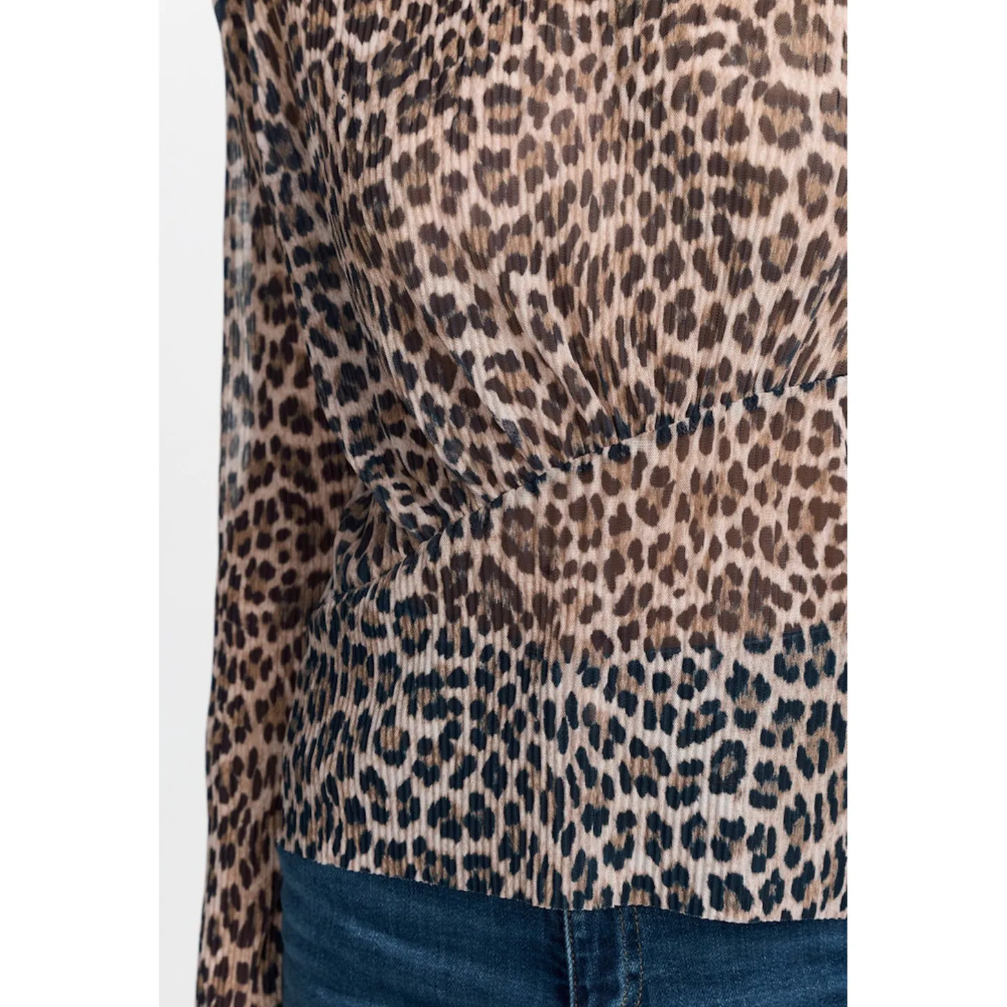 Plissee Mesh Longsleeve Recycl