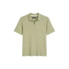 Polo, short sleeve, cotton lin