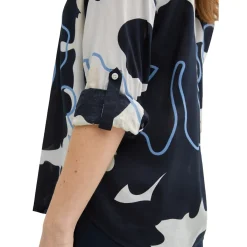 Printed blouse with collar