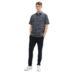 Printed cotton linen shirt