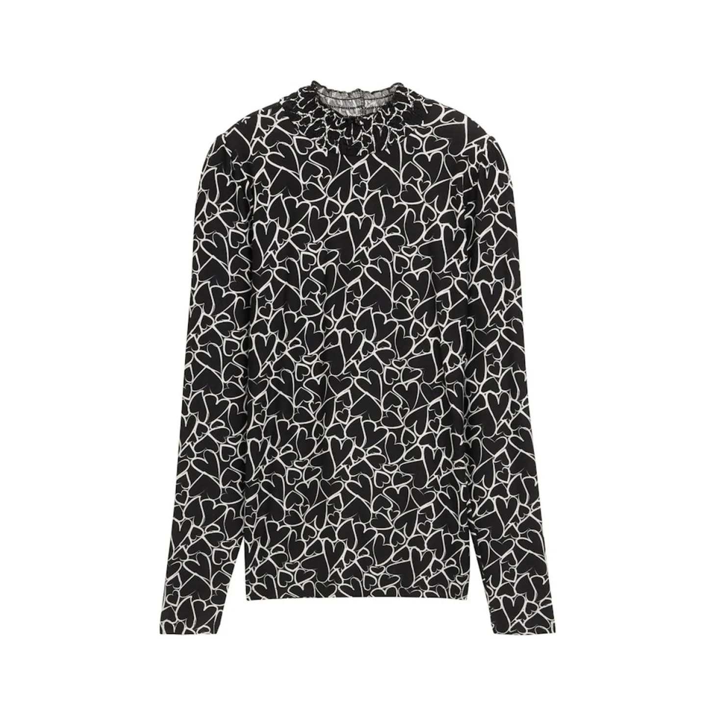 Printed mockneck T-shirt