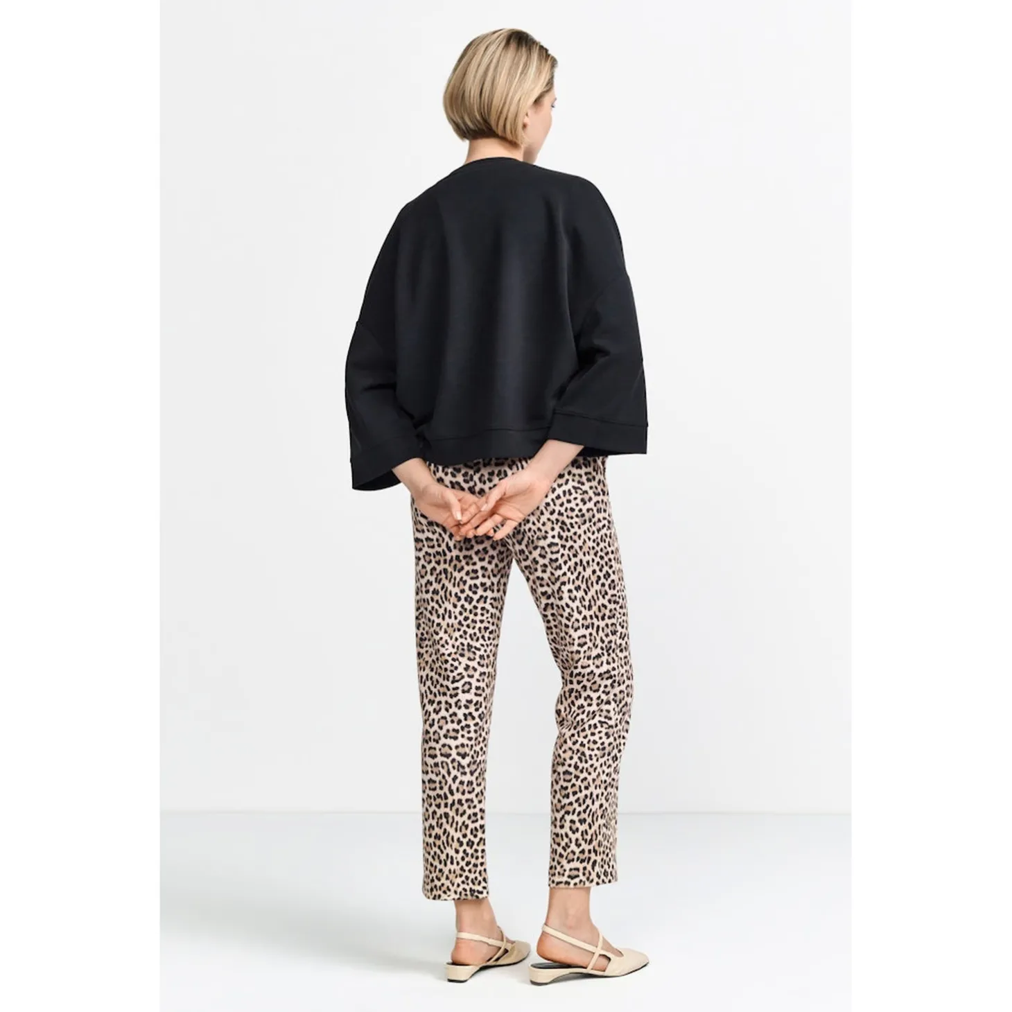 Printed scuba pants recycled