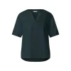 QR Splitneck blouse w turn-up