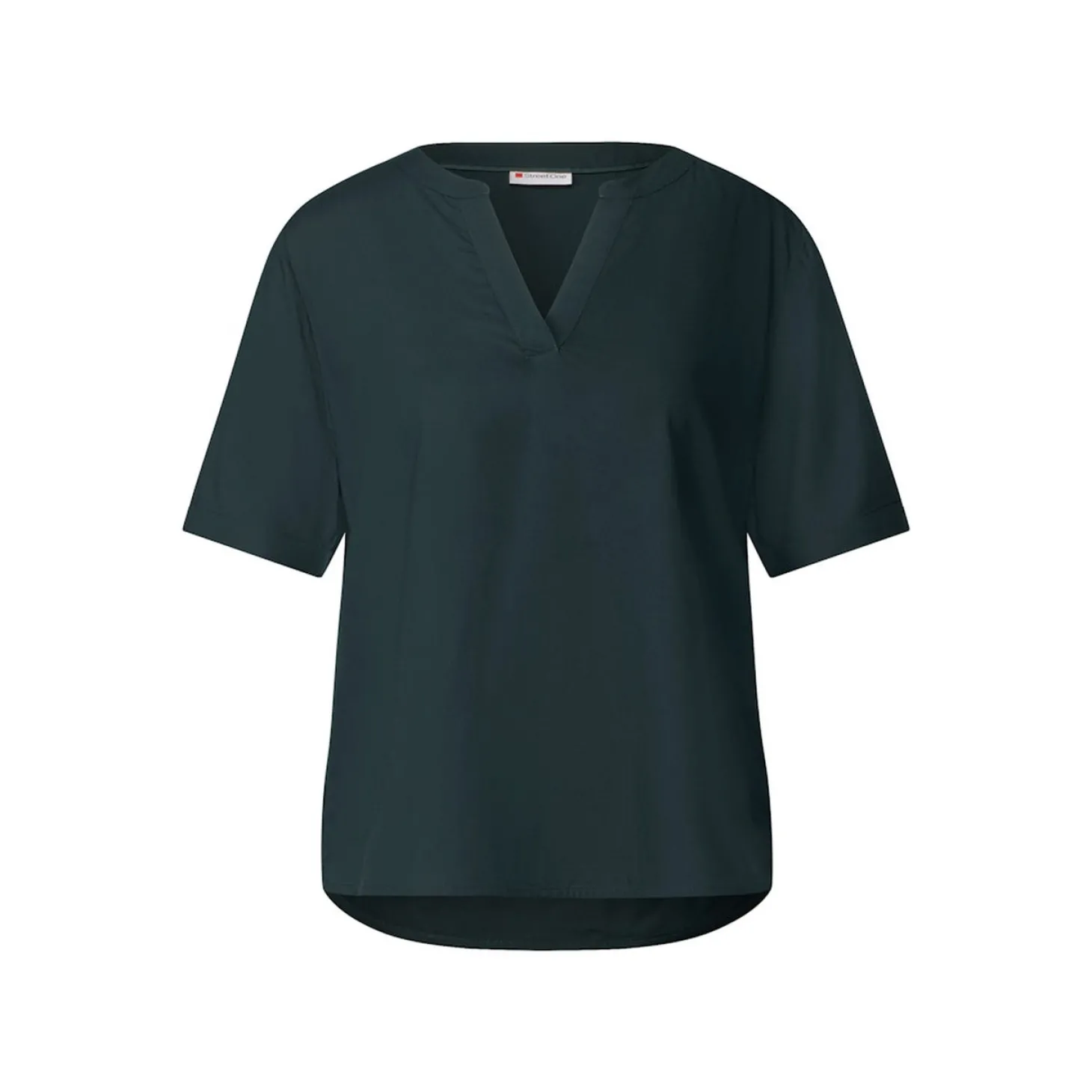 QR Splitneck blouse w turn-up