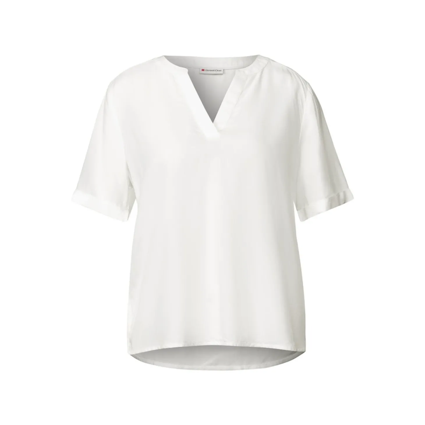 QR Splitneck blouse w turn-up