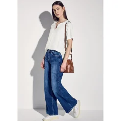 QR Splitneck blouse w turn-up