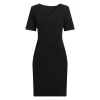 SCUBA CREPE FRONT TWIST DRESS