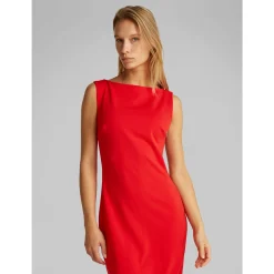 SCUBA CREPE MIDI SLASH DRESS