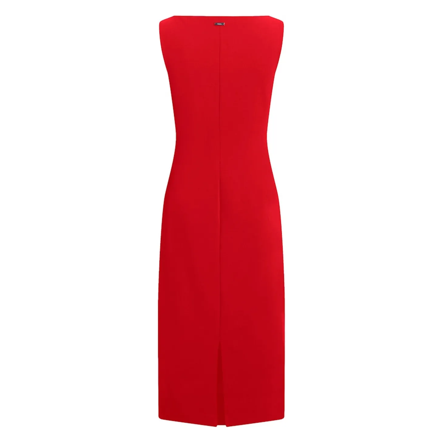 SCUBA CREPE MIDI SLASH DRESS