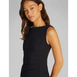 SCUBA CREPE NS GATHERED DRESS