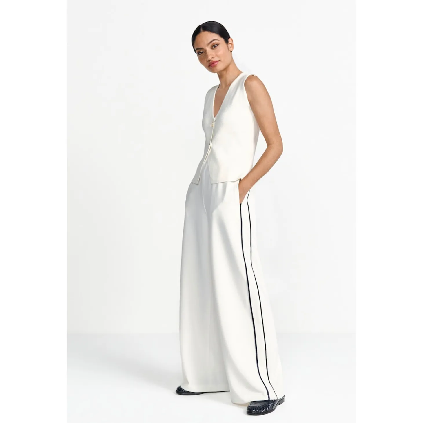 Scuba Wide Leg Tennis Pants