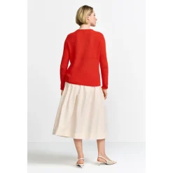 Seamless Crew Neck Half Cardig