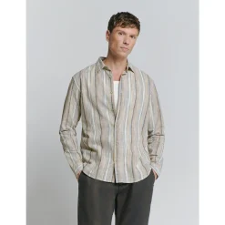 Shirt Slub Multi Coloured Stri