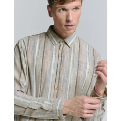 Shirt Slub Multi Coloured Stri