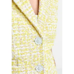Short leeved boucle blazer