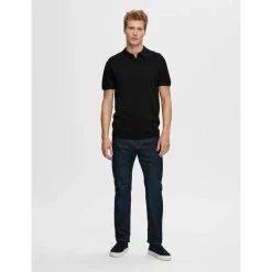 SLHBERG SS KNIT POLO NOOS