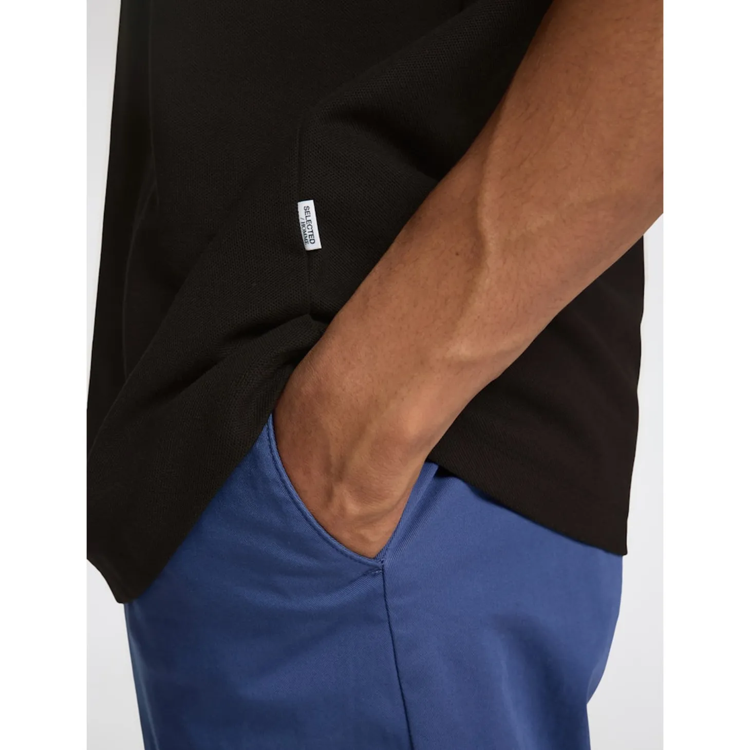 SLHJOSEPH PIQUE SS O-NECK TEE