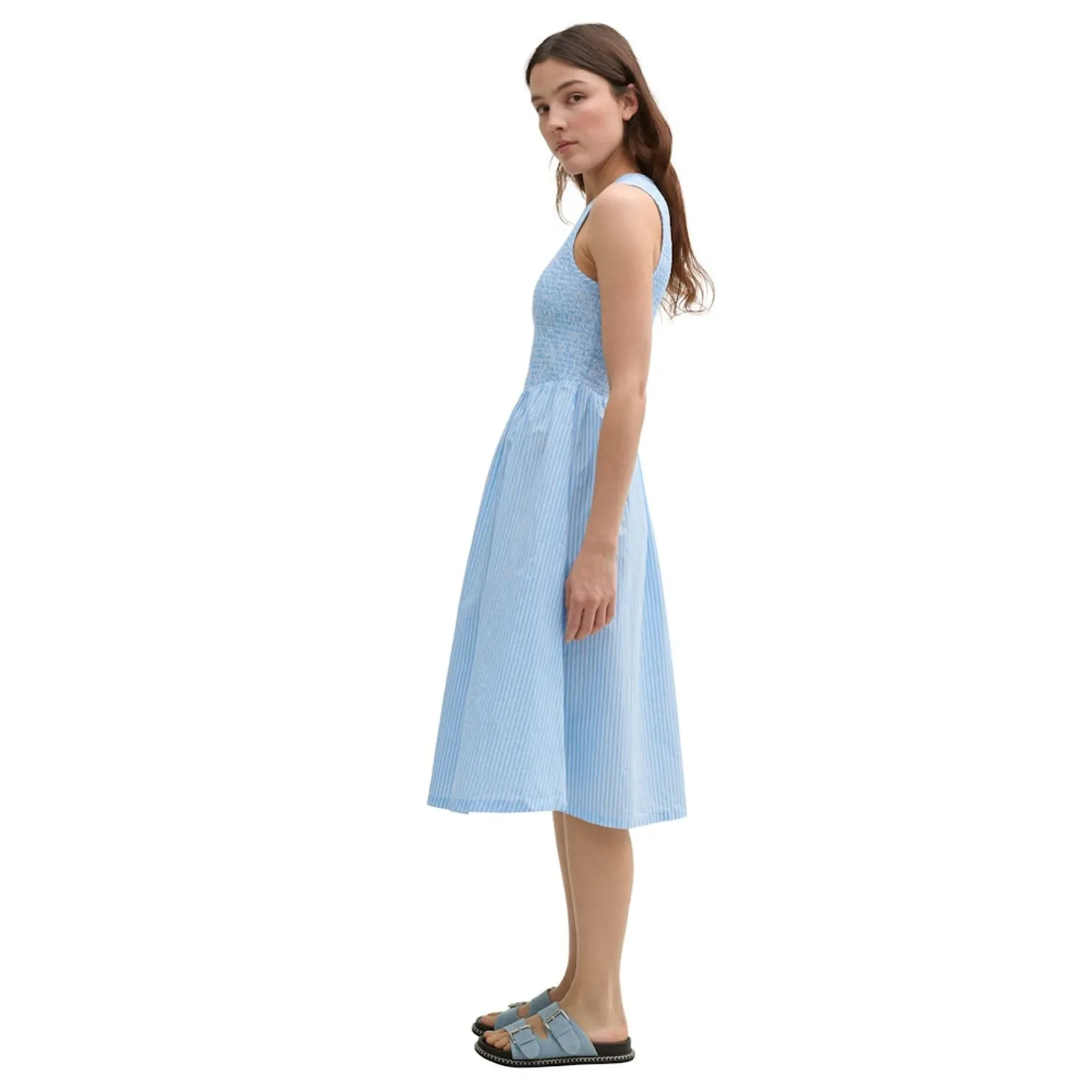 Smocked midi dress