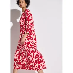 SOL_Midi Volant Dress AOP