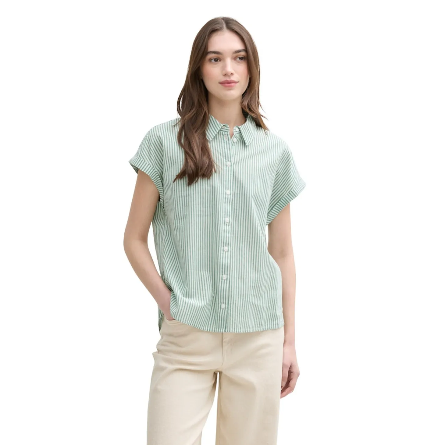 Striped shortsleeve shirt