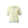 Striped towelling cardigan
