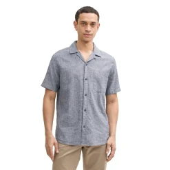 Structured cotton linen shirt
