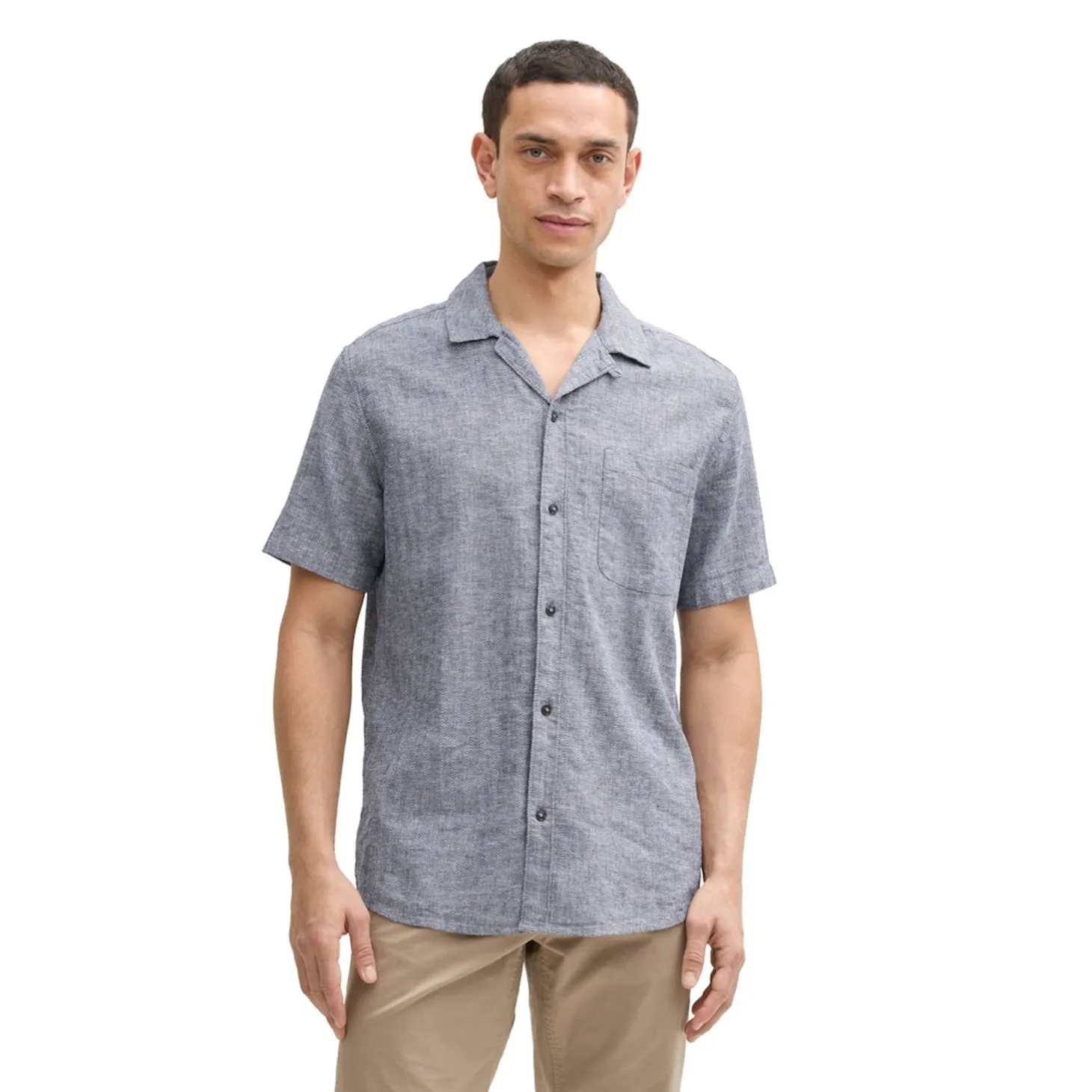 Structured cotton linen shirt