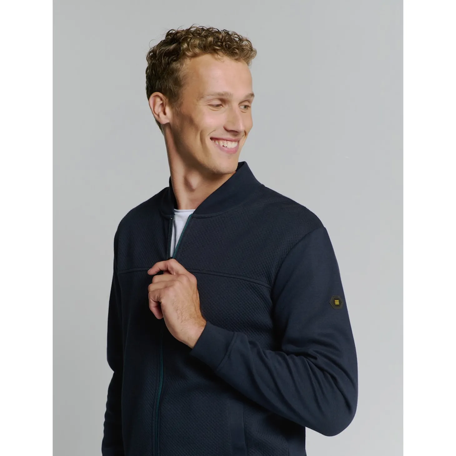 Sweater Full Zipper Jacquard M