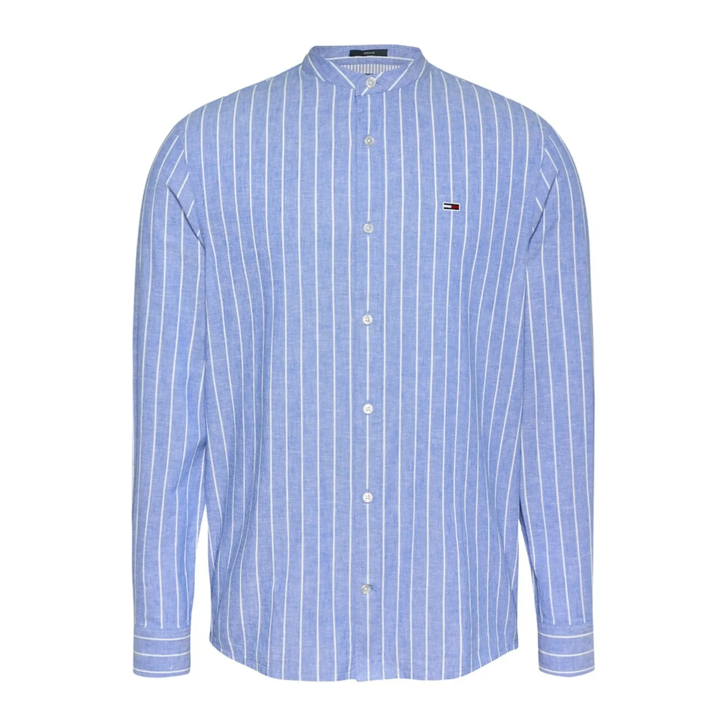 TJM LINEN MIX BND STP SHRT EXT