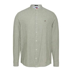 TJM LINEN MIX BND STP SHRT EXT