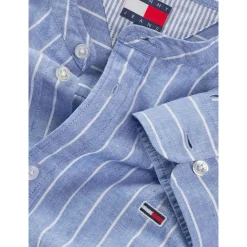 TJM LINEN MIX BND STP SHRT EXT