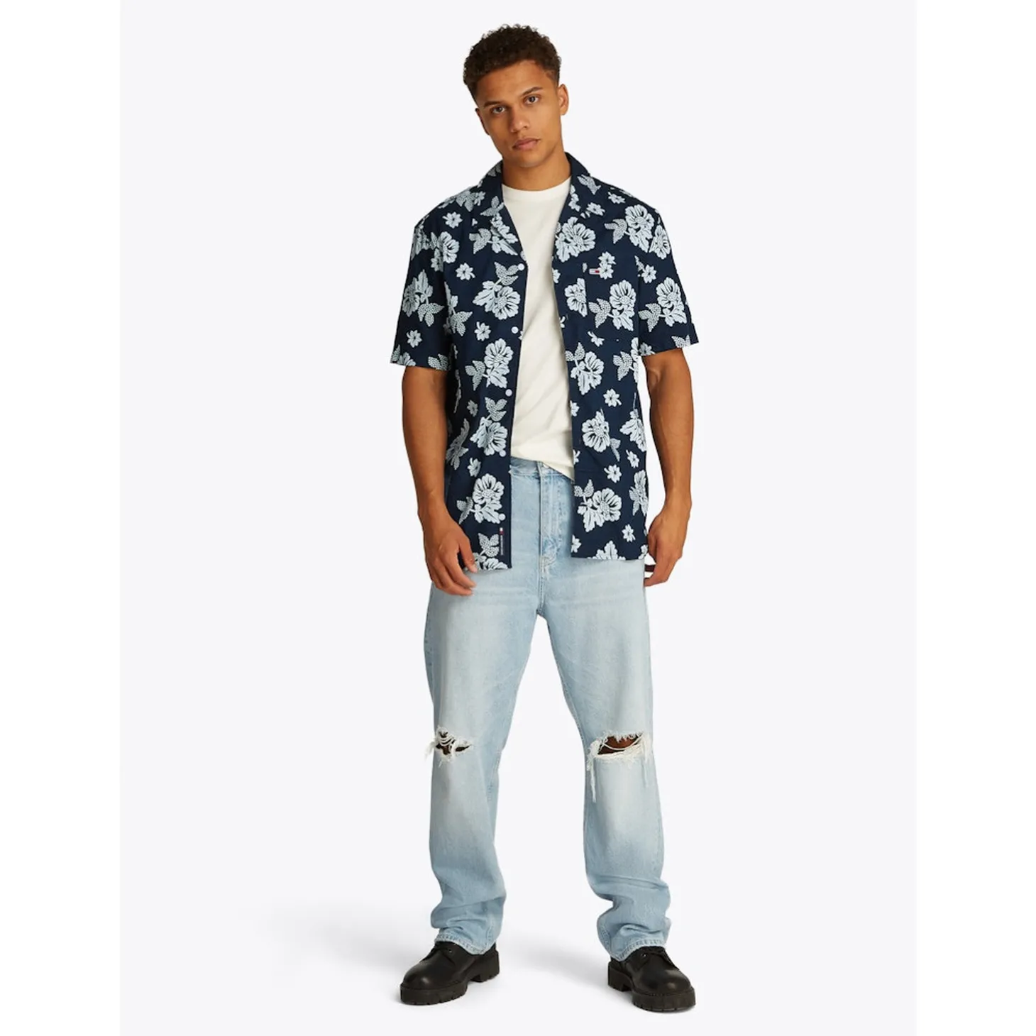 TJM REG SLUB AOP SS SHIRT EXT