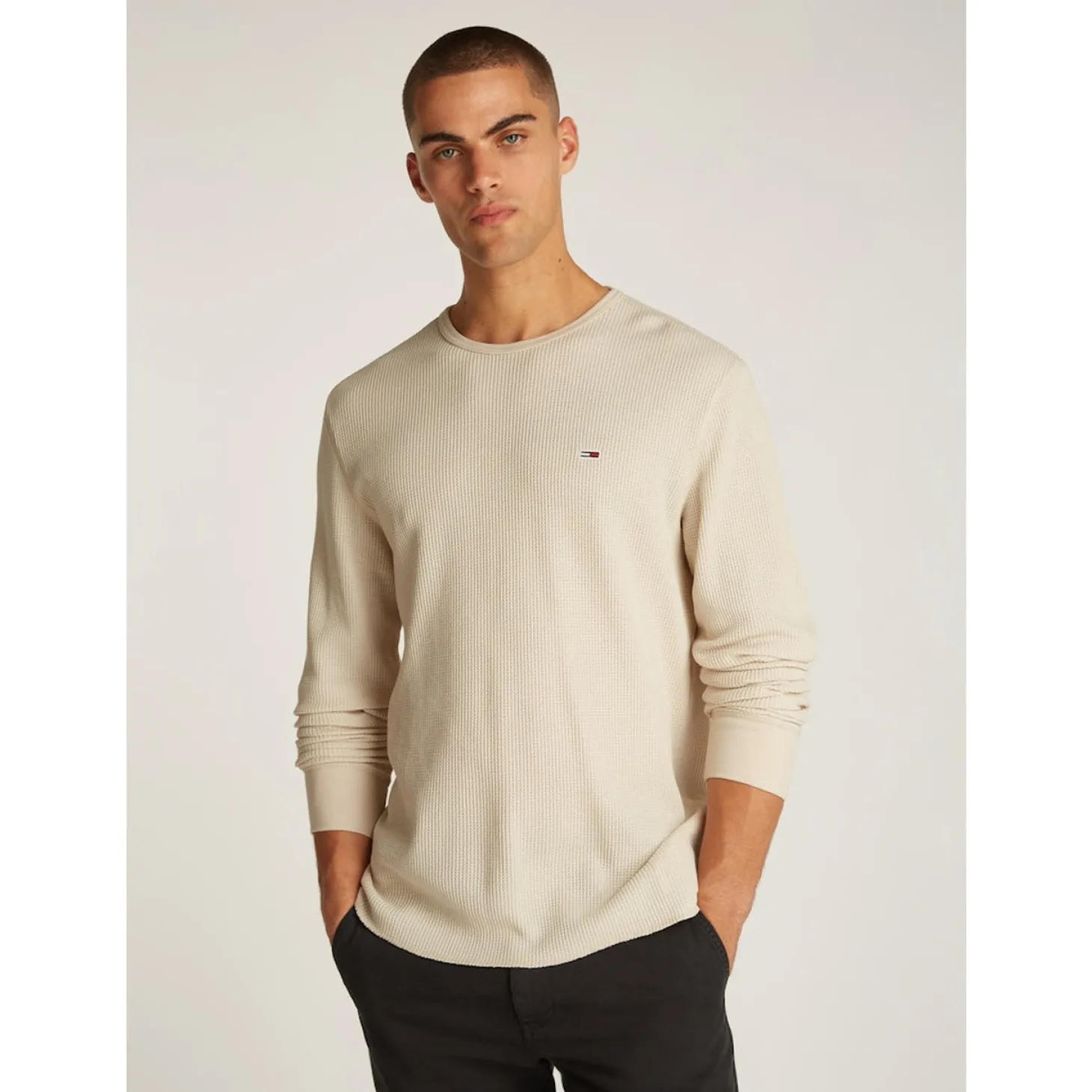 TJM SLIM WAFFLE L/S TEE EXT