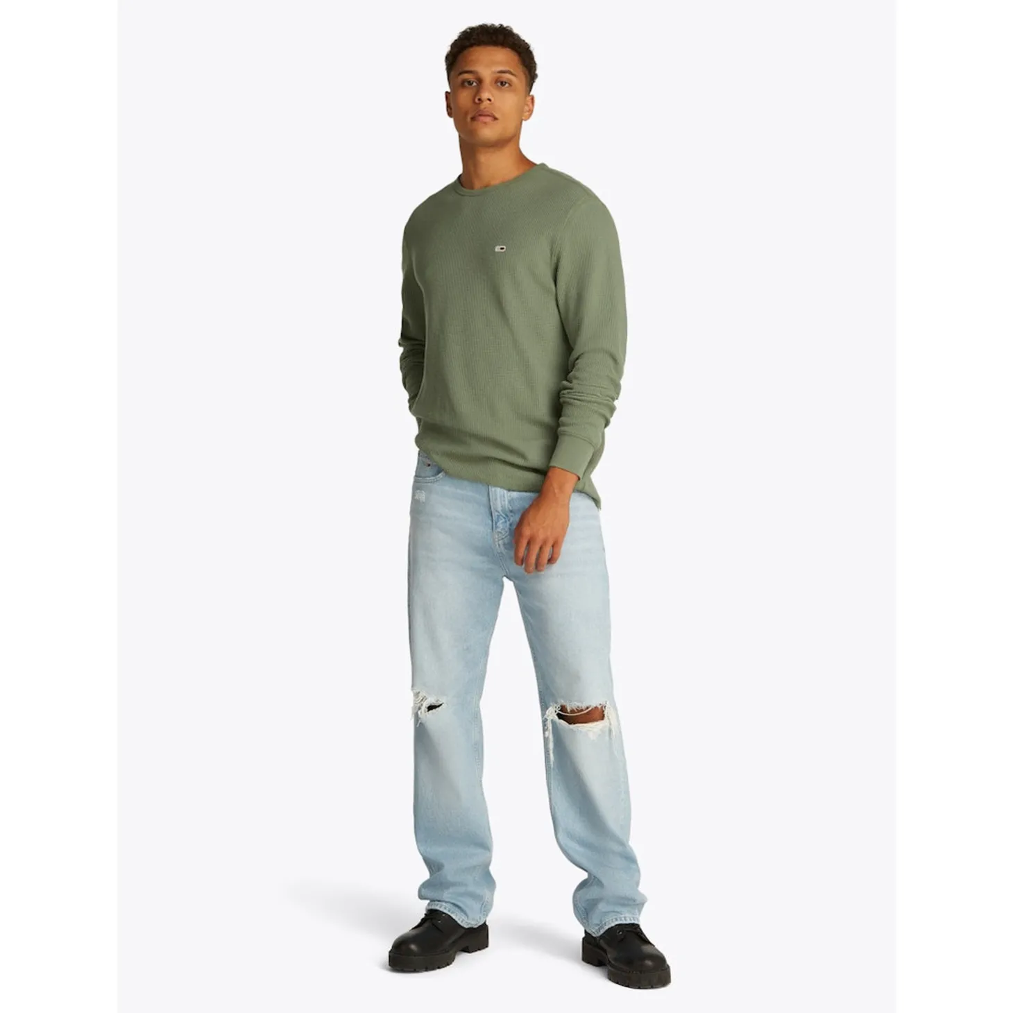 TJM SLIM WAFFLE LS TEE EXT