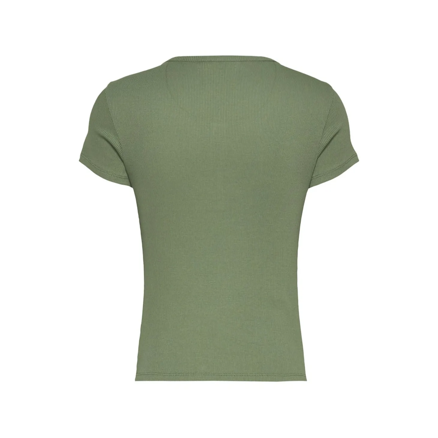 TJW SLIM BUTTON RIB C-NECK SS